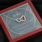 17 Year Anniversary Gift For Wife - Interlocking Hearts Necklace