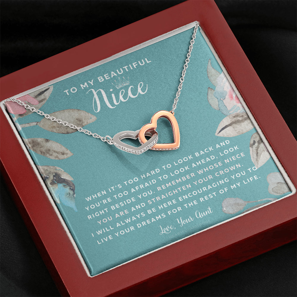 To My Badass Niece, Straighten Your Crown Necklace, Aunt Niece Necklace, Niece Birthday Gift, Niece Graduation Gift