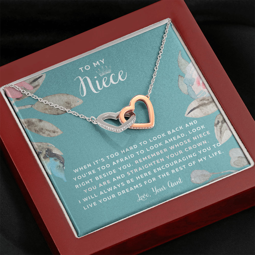 To My Badass Niece, Straighten Your Crown Necklace, Aunt Niece Necklace, Niece Birthday Gift, Niece Graduation Gift