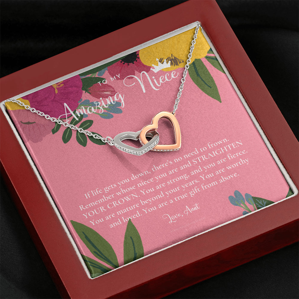 To My Amazing Niece, Straighten Your Crown Necklace, Aunt Niece Necklace, Niece Birthday Gift, Niece Graduation Gift