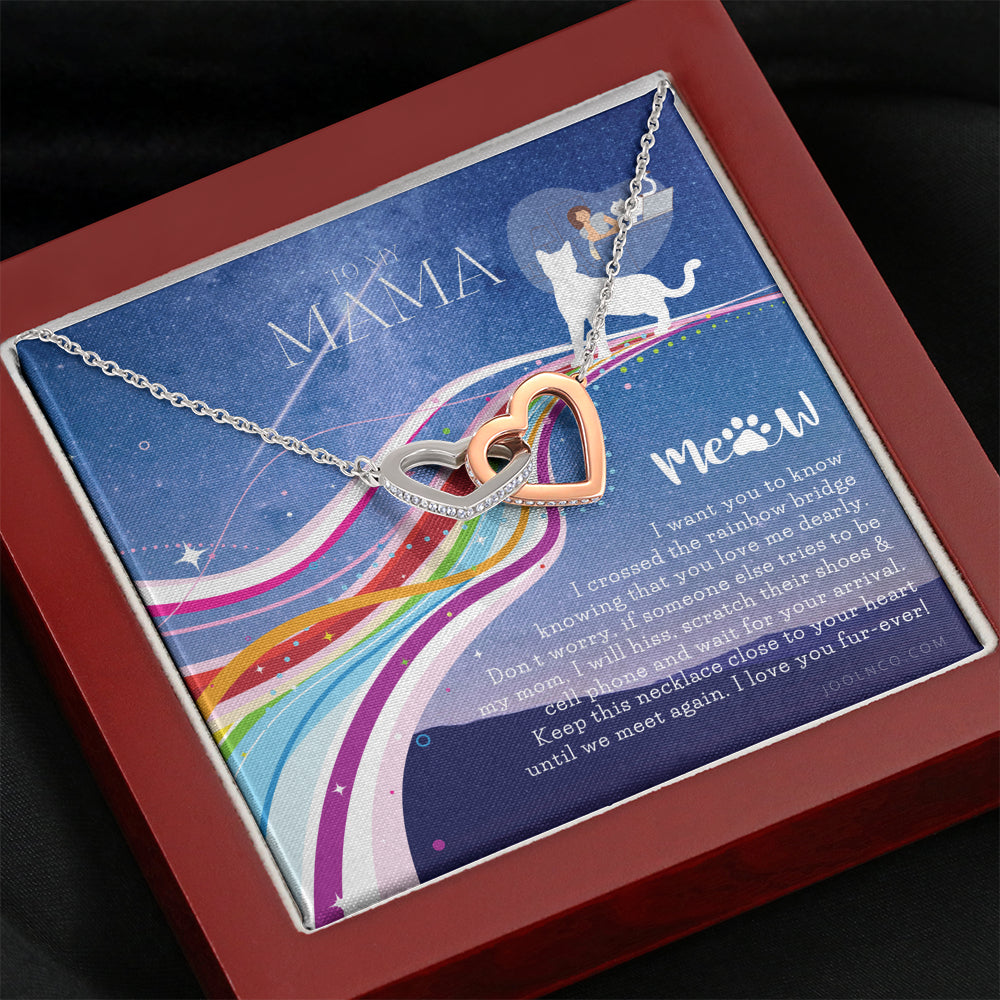 To My Cat Mama, Cat loss gifts, Rainbow Bridge Cat, Pet sympathy gift, Cat loss necklace, Until We Meet Again Necklace, Loss of Cat memorial necklace