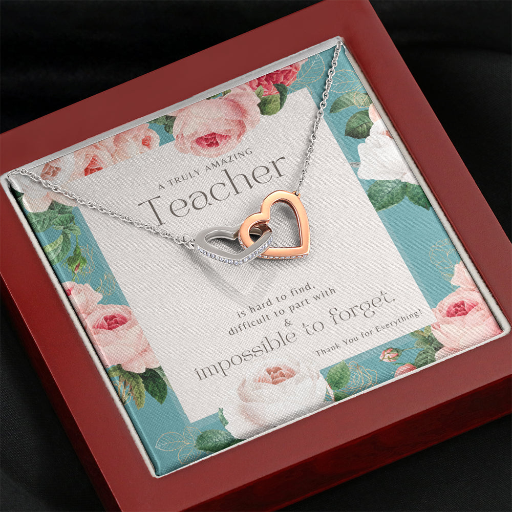 Teacher Gift, Gift for Teacher Necklace, A Truly Amazing Teacher Appreciation Gift