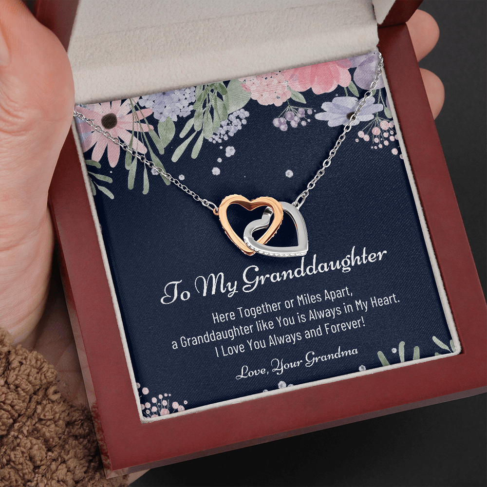 To My Granddaughter, Granddaughter Necklace For Christmas, Christmas Gift for Granddaughter