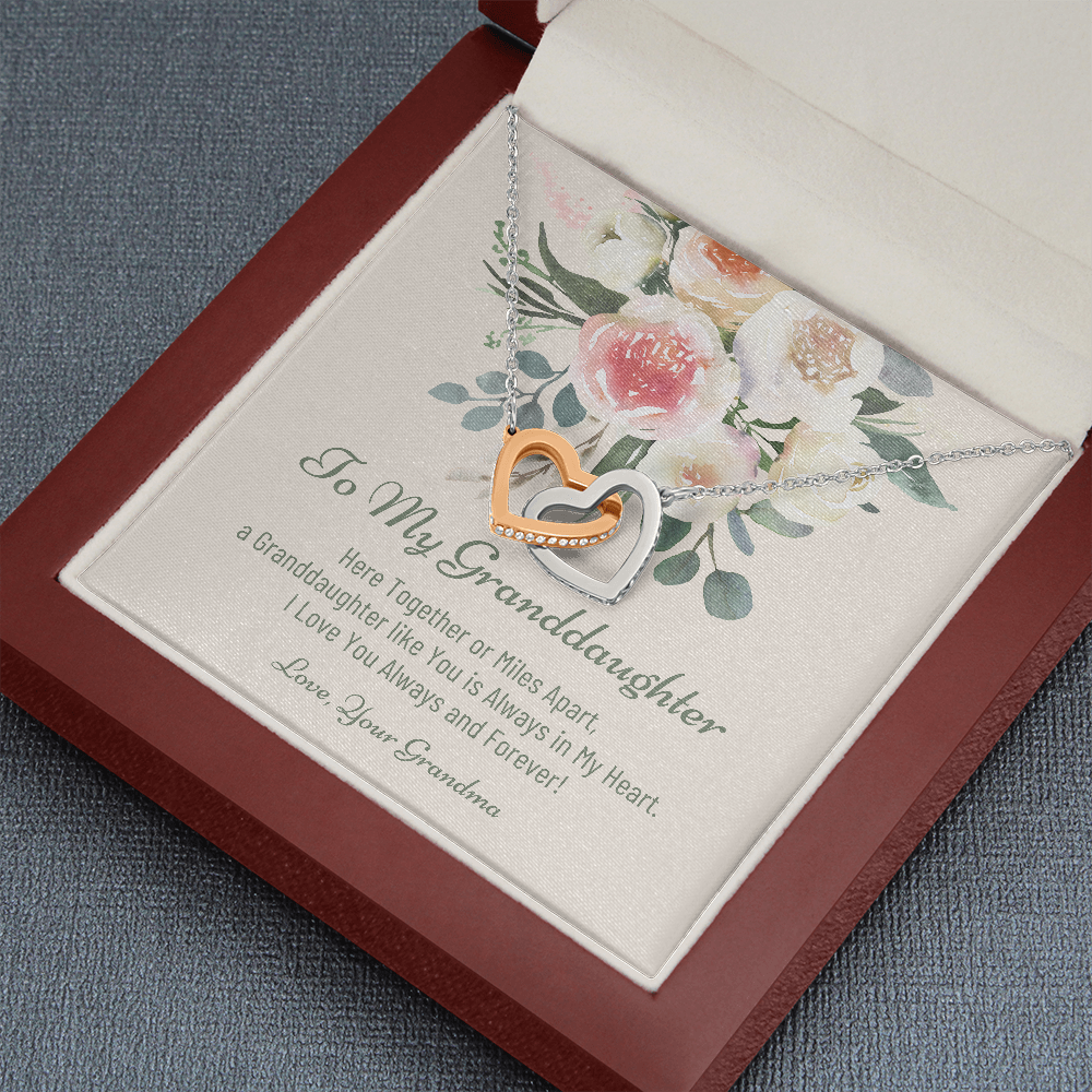 To My Granddaughter, Granddaughter Necklace For Christmas, Christmas Gift for Granddaughter