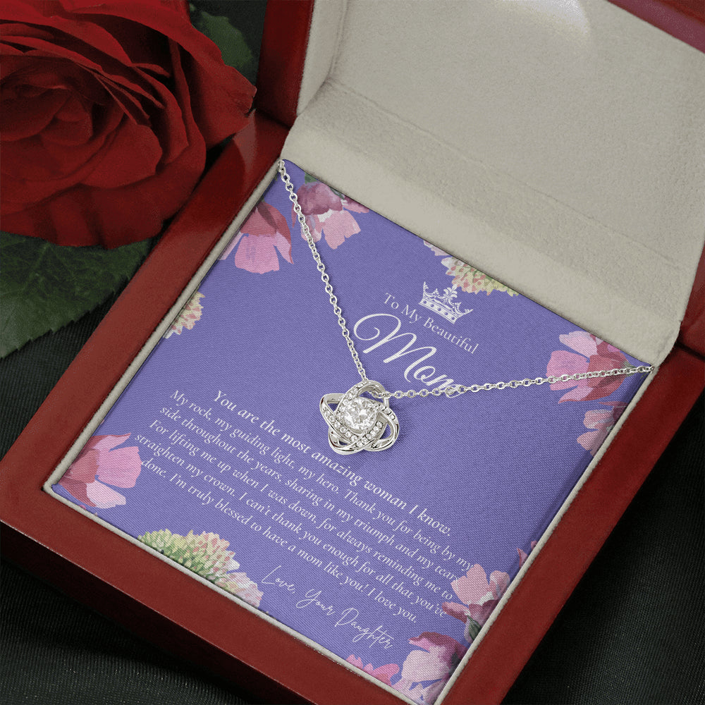 To My Beautiful Mom Necklace | Beautiful Mom Gift | Mother’s Day Gift | Birthday Gift | Gift from Daughter on Wedding Day