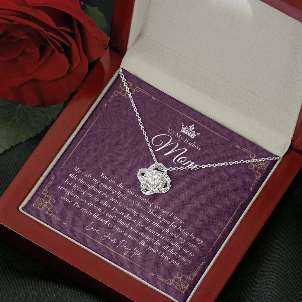 To My Badass Mom Necklace | Badass Mom Gift | Birthday Gift | Gift from Daughter on Wedding Day Mother’s Day Gift | Badass Mom | Love You Mom | Personalized Mothers Necklace | Gift for Mom