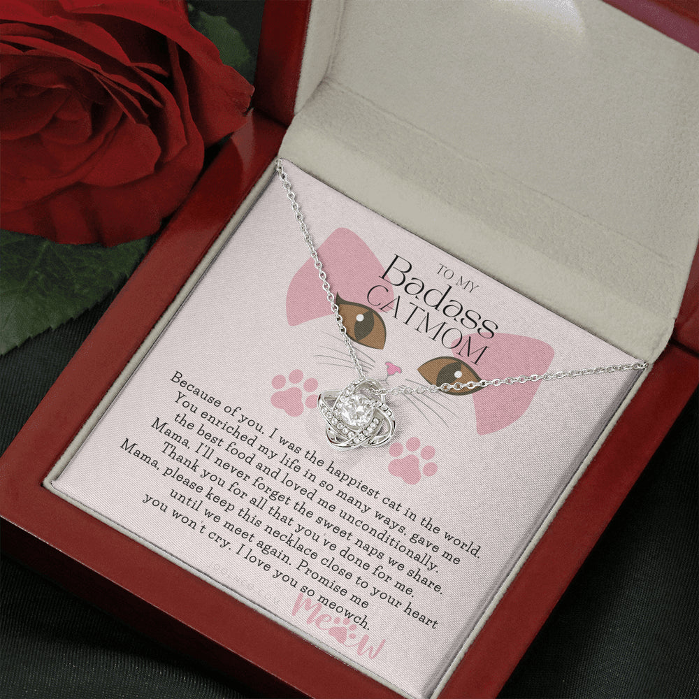 To My Cat Mama, To My Badass Cat Mom, Cat loss gifts, Rainbow Bridge Cat, Pet sympathy gift, Cat loss necklace, Until We Meet Again Necklace, Loss of Cat memorial necklace