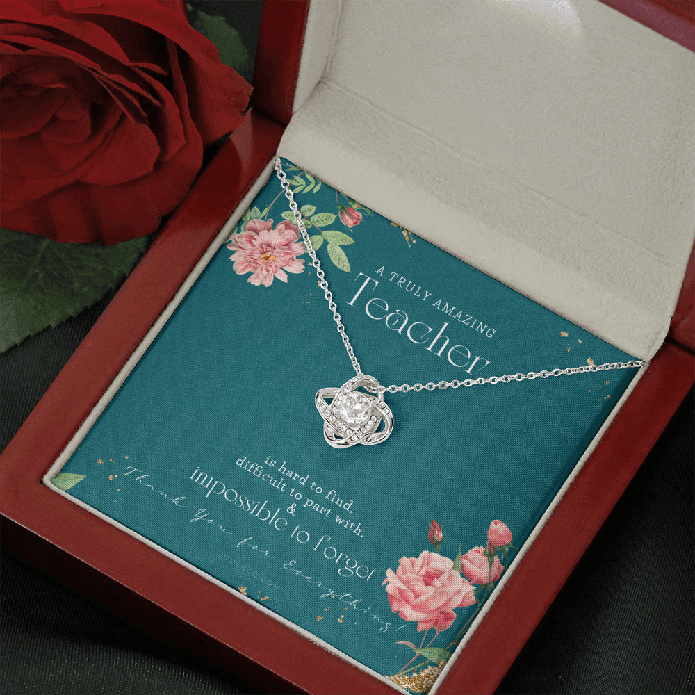 Teacher Gift, Gift for Teacher Necklace, A Truly Amazing Teacher Appreciation Gift