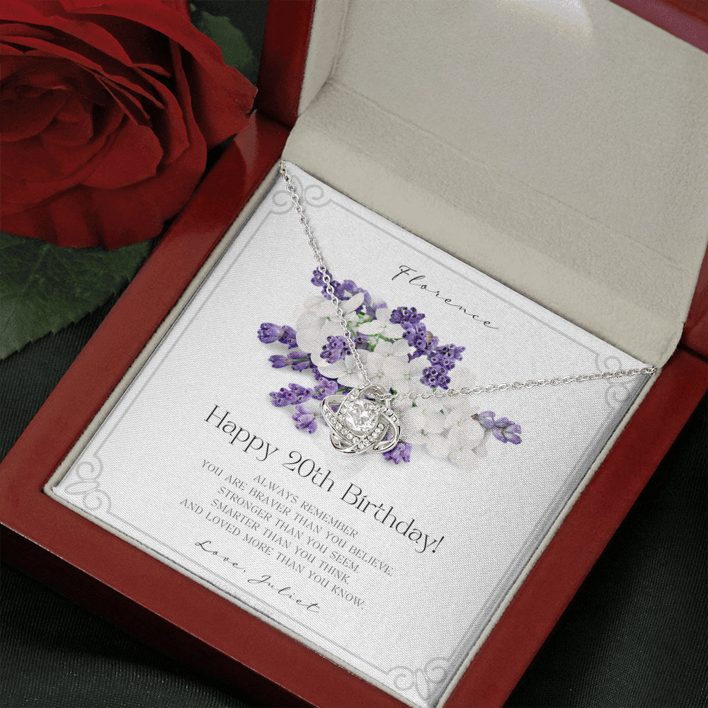 Love Knot Necklace | Personalized Birthday Gifts for Women | 20th Birthday Gifts for Women | Necklace for Her | Necklace for Her | Jewelry Gift For Her