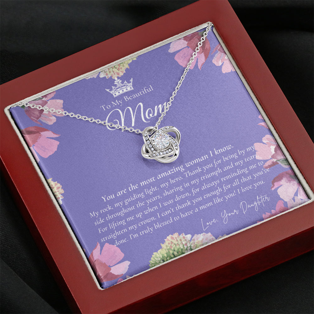To My Beautiful Mom Necklace | Beautiful Mom Gift | Mother’s Day Gift | Birthday Gift | Gift from Daughter on Wedding Day