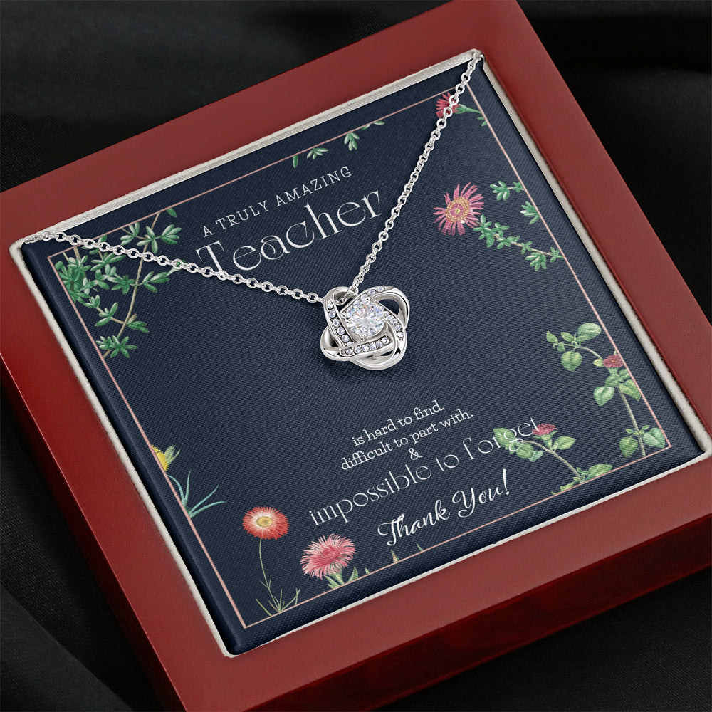 Teacher Gift, Gift for Teacher Necklace, A Truly Amazing Teacher Appreciation Gift