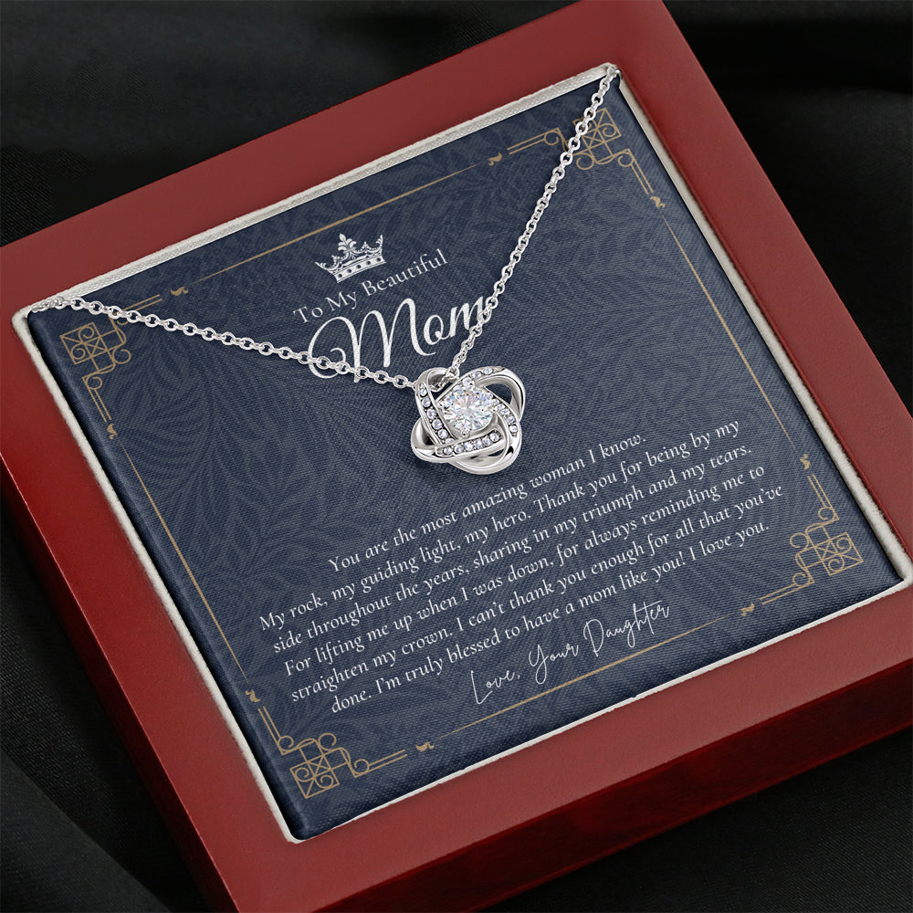 To My Beautiful Mom Necklace | Beautiful Mom Gift | Mother’s Day Gift | Birthday Gift | Gift from Daughter on Wedding Day