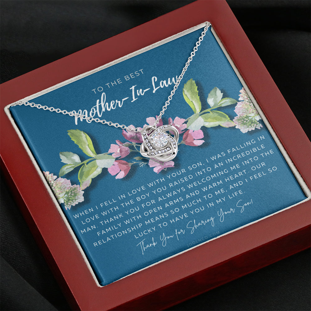 Love Knot Necklace | Mother in Law Gift | Mom in Law Jewelry | Mother's Day Gift for Mother-in-Law | Gift for Mother in Law | Mother-in-Law Necklace