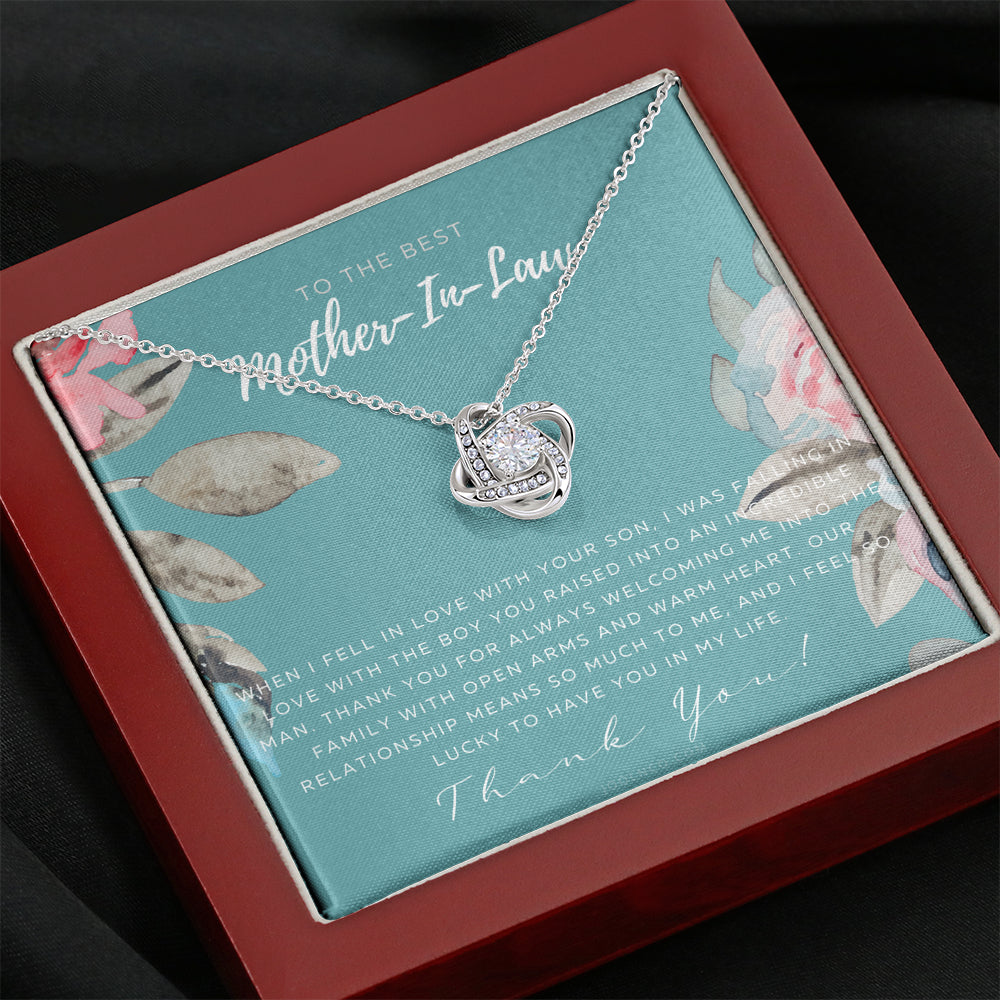 Love Knot Necklace | Mother in Law Gift | Mom in Law Jewelry | Mother's Day Gift for Mother-in-Law | Gift for Mother in Law | Mother-in-Law Necklace