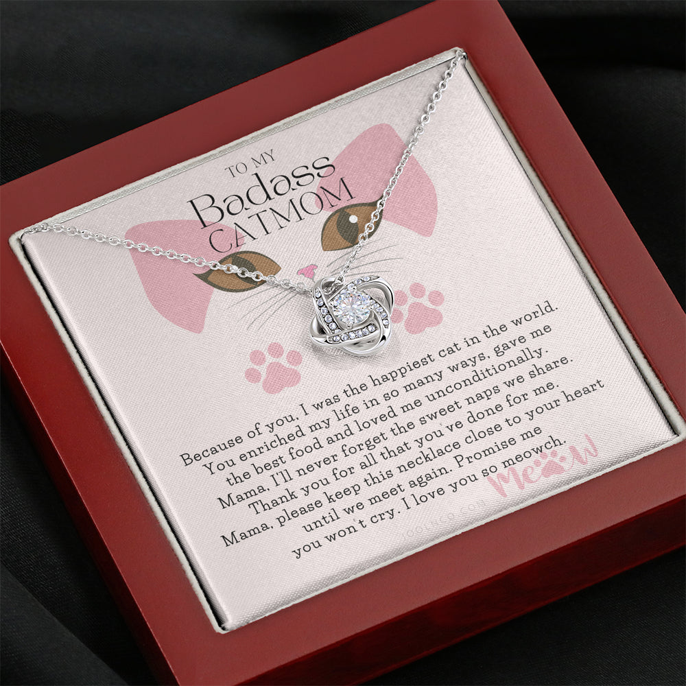 To My Cat Mama, To My Badass Cat Mom, Cat loss gifts, Rainbow Bridge Cat, Pet sympathy gift, Cat loss necklace, Until We Meet Again Necklace, Loss of Cat memorial necklace