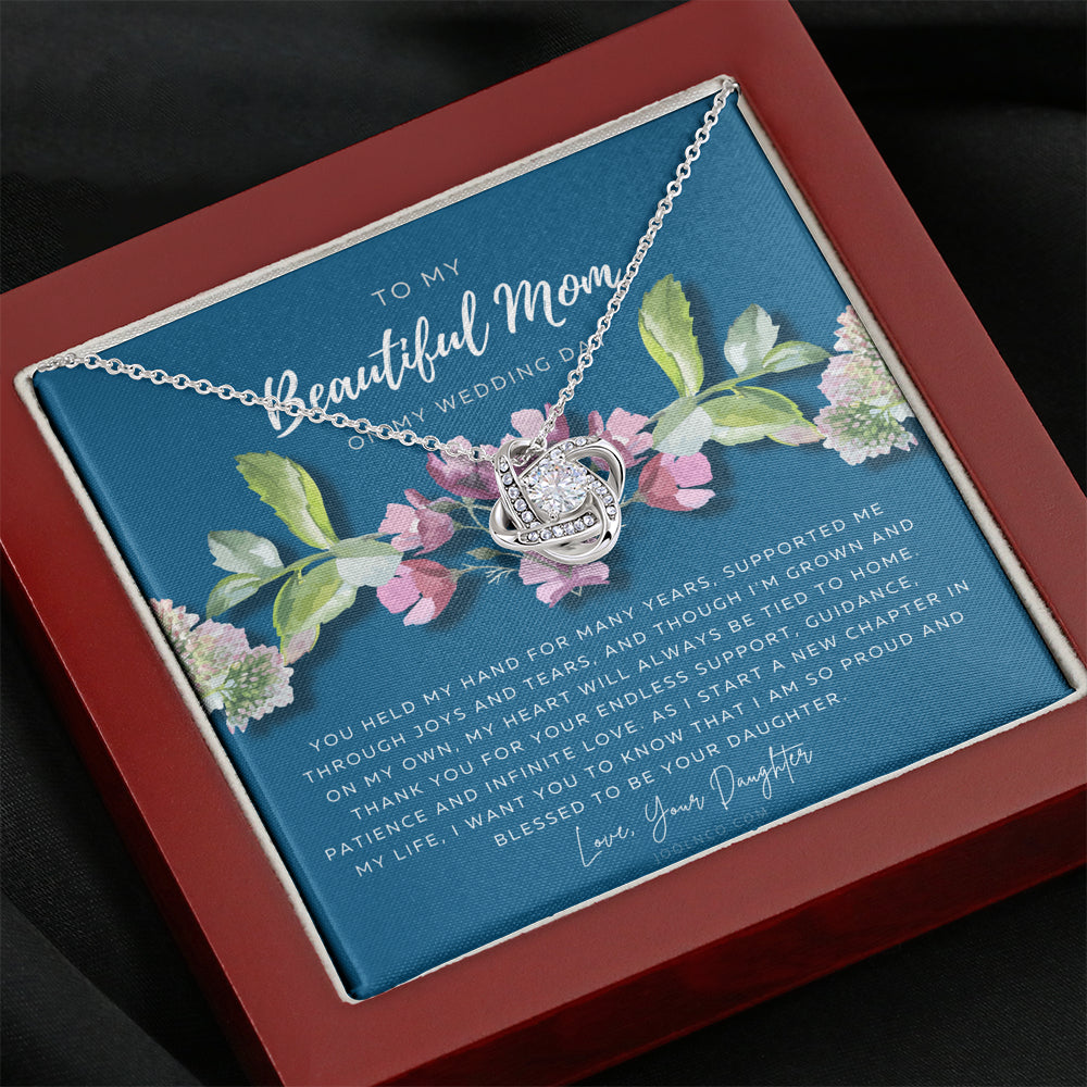 Love Knot Necklace | Mother of the Bride Necklace | Jewelry Gift from Bride to Mom | Gift from Daughter on Wedding Day | Gift for Mother on Wedding Day