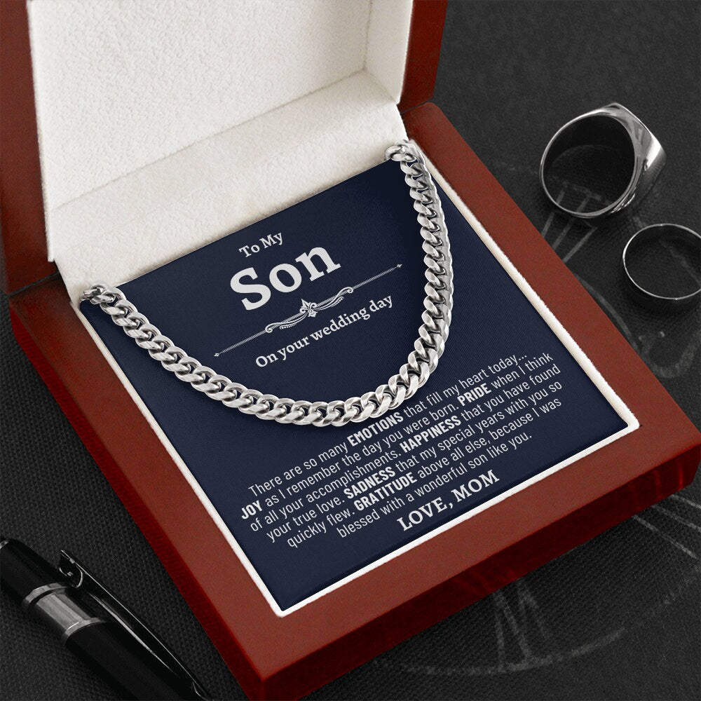 To My Son on His Wedding Day, Son Wedding Gift from Mom, Mom to Son Gift on Wedding, Sentimental Son Wedding Gift, Meaningful Gift, Unique