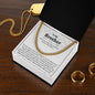 Brother Cuban Chain Necklace, Gifts for Brother Birthday, Best Brother Gifts from Sister, Sister to Brother Gifts, Gift Box with Message