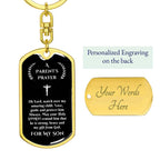 A Parent's Prayer for My Son, Small Gift for Son from Mother, Mother to Son Gift, Fathers to Son Gift, Prayer, Prayer Key Chain for Son, Birthday, Graduation