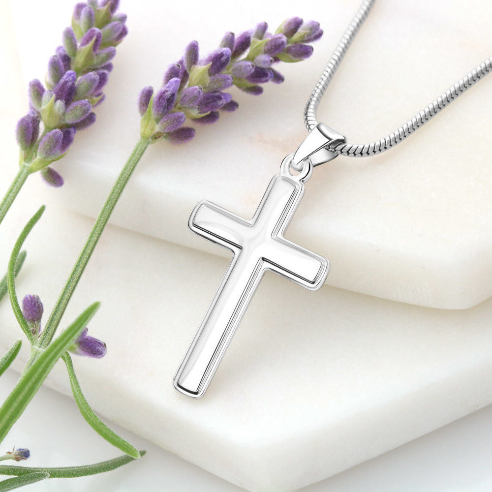 Niece Baptism Cross Niece Custom Baptism Gift Unique Baptism Necklace Catholic Baptism Gift from Uncle Aunt Baptism Girl