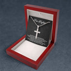 Empowering Gifts for Men: Cancer Survivor Necklace, Fighter & Warrior Encouragement, Cross Necklace Gift, Christian Gift