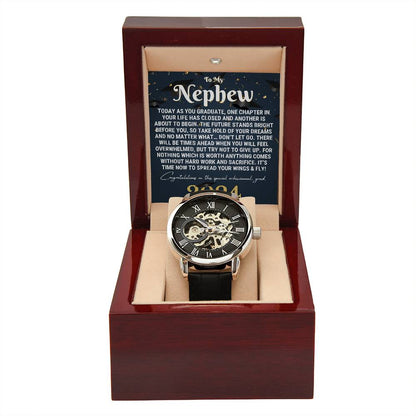 Nephew Graduation Gift from Aunt Uncle, Nephew Graduation Watch, Gift for Nephew, Meaningful Graduation Gift fro Nephew, Unique Nephew Gift