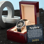 Nephew Graduation Gift from Aunt Uncle, Nephew Graduation Watch, Gift for Nephew, Meaningful Graduation Gift fro Nephew, Unique Nephew Gift