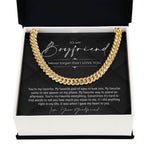To My Boyfriend, Boyfriend Valentines Day Gift, Unique Boyfriend Birthday Gift, Promise Necklace, Best Gift for Boyfriend, Cuban Chain