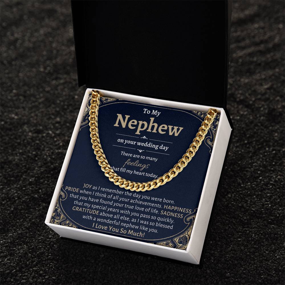 Groom Gift from Aunt, To My Nephew on Your Wedding Day, Nephew Wedding Day Gift, Gift for Nephew on Wedding Day, Nephew Wedding Necklace