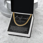 To My Boyfriend, Boyfriend Valentines Day Gift, Unique Boyfriend Birthday Gift, Promise Necklace, Best Gift for Boyfriend, Cuban Chain