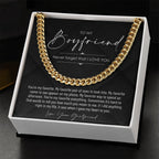 To My Boyfriend, Boyfriend Valentines Day Gift, Unique Boyfriend Birthday Gift, Promise Necklace, Best Gift for Boyfriend, Cuban Chain