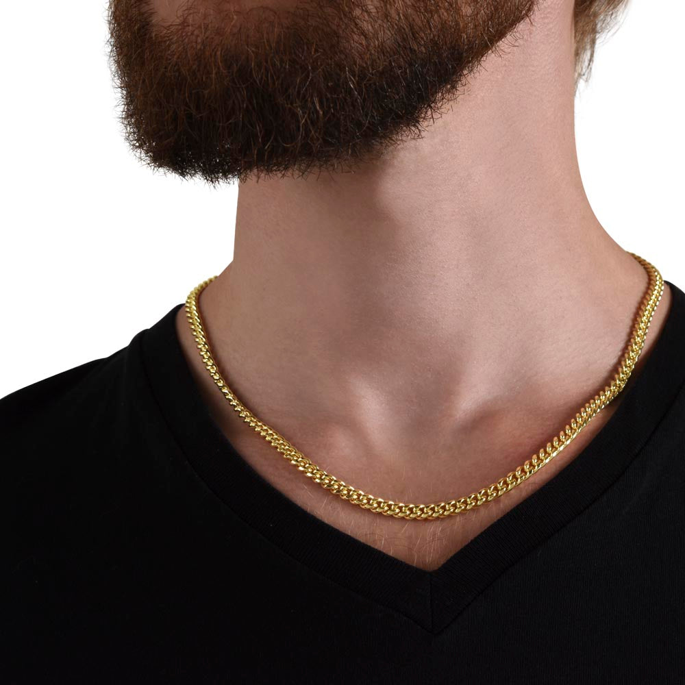 To My Boyfriend, Boyfriend Valentines Day Gift, Unique Boyfriend Birthday Gift, Promise Necklace, Best Gift for Boyfriend, Cuban Chain