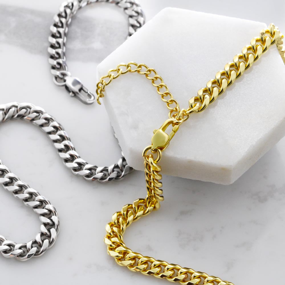 To My Boyfriend, Boyfriend Valentines Day Gift, Unique Boyfriend Birthday Gift, Promise Necklace, Best Gift for Boyfriend, Cuban Chain
