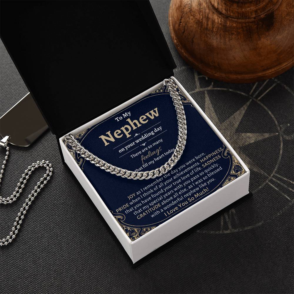 Groom Gift from Aunt, To My Nephew on Your Wedding Day, Nephew Wedding Day Gift, Gift for Nephew on Wedding Day, Nephew Wedding Necklace