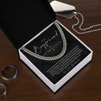 To My Boyfriend, Boyfriend Valentines Day Gift, Unique Boyfriend Birthday Gift, Promise Necklace, Best Gift for Boyfriend, Cuban Chain