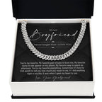 To My Boyfriend, Boyfriend Valentines Day Gift, Unique Boyfriend Birthday Gift, Promise Necklace, Best Gift for Boyfriend, Cuban Chain