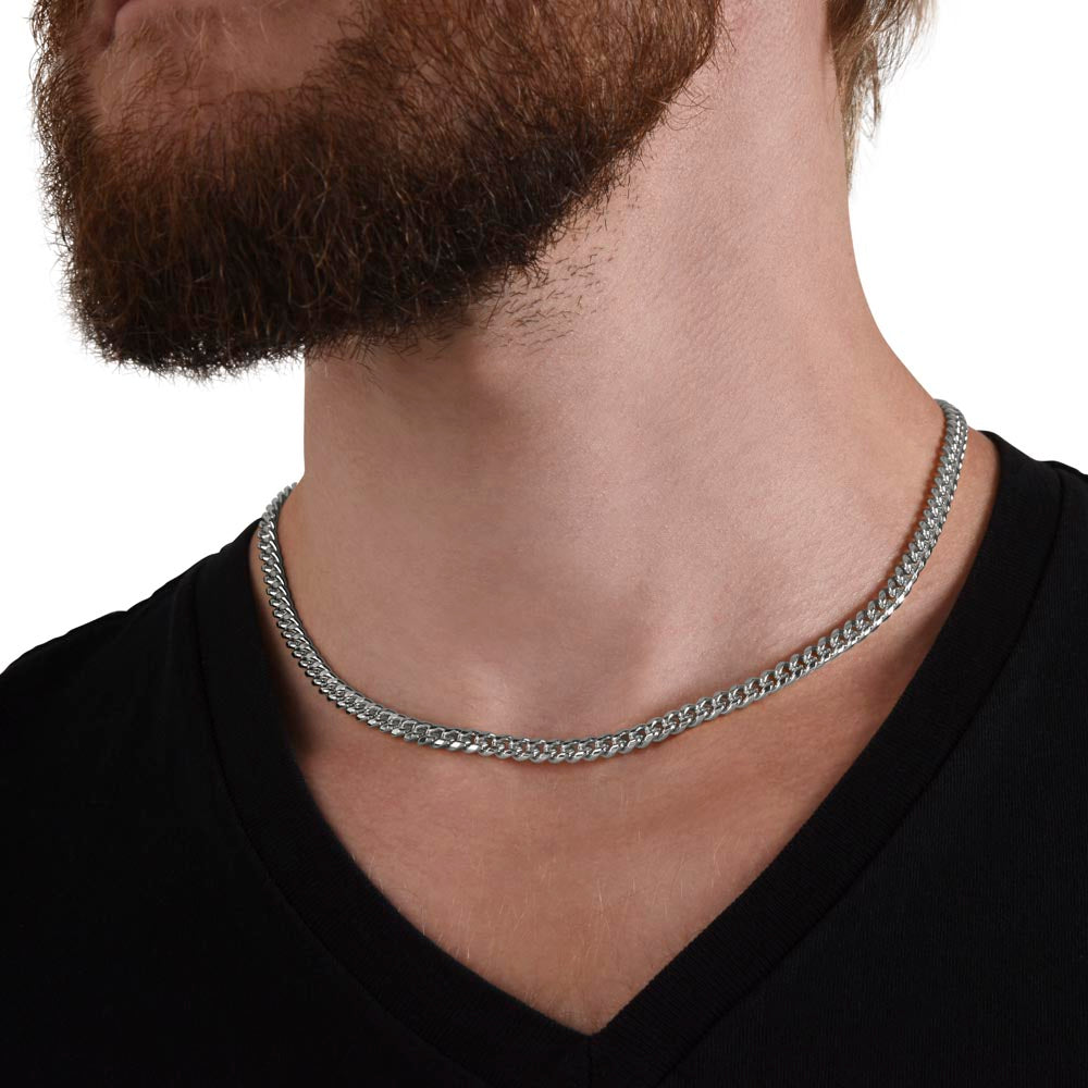 To My Boyfriend, Boyfriend Valentines Day Gift, Unique Boyfriend Birthday Gift, Promise Necklace, Best Gift for Boyfriend, Cuban Chain
