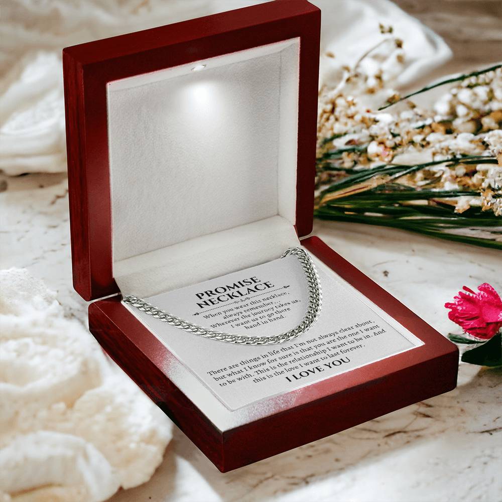 Promise Necklace For Him, Promise Jewelry For Him, Gifts For Boyfriend, Boyfriend Necklace, Valentines Day, 1 Year Anniversary Gifts for Him