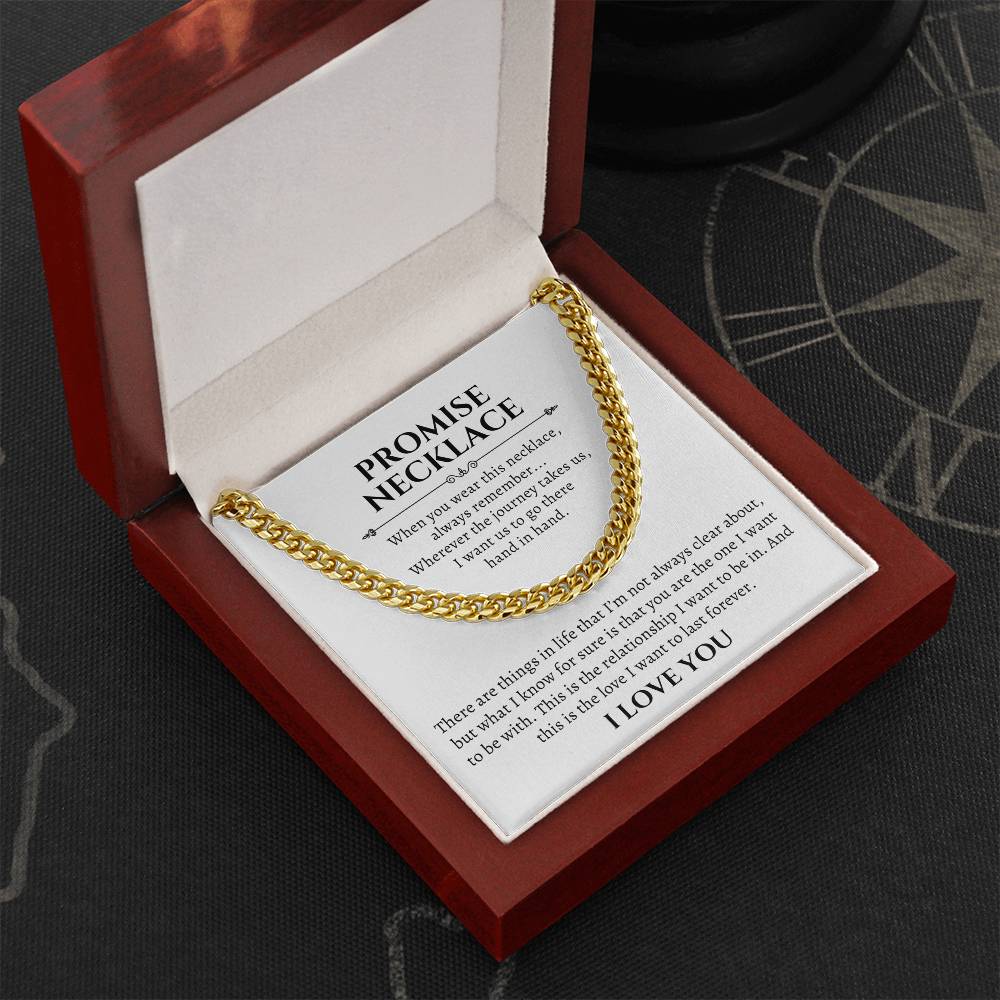 Promise Necklace For Him, Promise Jewelry For Him, Gifts For Boyfriend, Boyfriend Necklace, Valentines Day, 1 Year Anniversary Gifts for Him