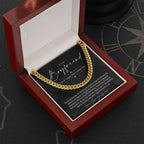 To My Boyfriend, Boyfriend Valentines Day Gift, Unique Boyfriend Birthday Gift, Promise Necklace, Best Gift for Boyfriend, Cuban Chain