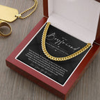 To My Boyfriend, Boyfriend Valentines Day Gift, Unique Boyfriend Birthday Gift, Promise Necklace, Best Gift for Boyfriend, Cuban Chain