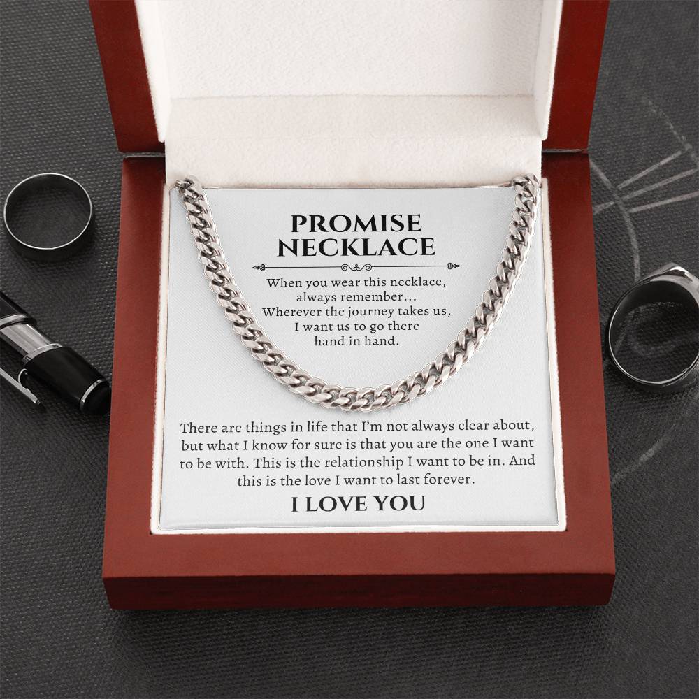 Promise Necklace For Him, Promise Jewelry For Him, Gifts For Boyfriend, Boyfriend Necklace, Valentines Day, 1 Year Anniversary Gifts for Him