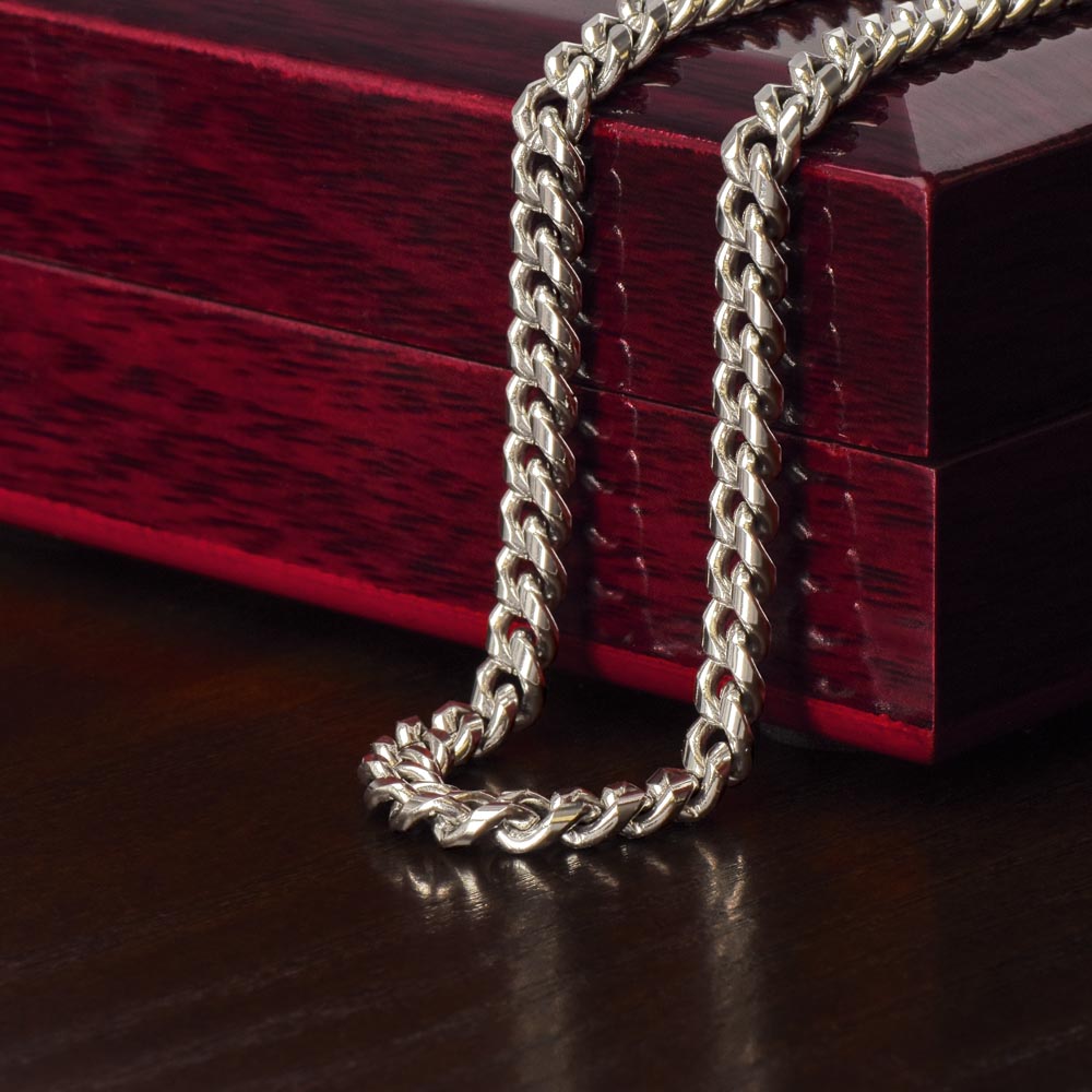 To My Boyfriend, Boyfriend Valentines Day Gift, Unique Boyfriend Birthday Gift, Promise Necklace, Best Gift for Boyfriend, Cuban Chain
