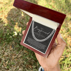 To My Boyfriend, Boyfriend Valentines Day Gift, Unique Boyfriend Birthday Gift, Promise Necklace, Best Gift for Boyfriend, Cuban Chain