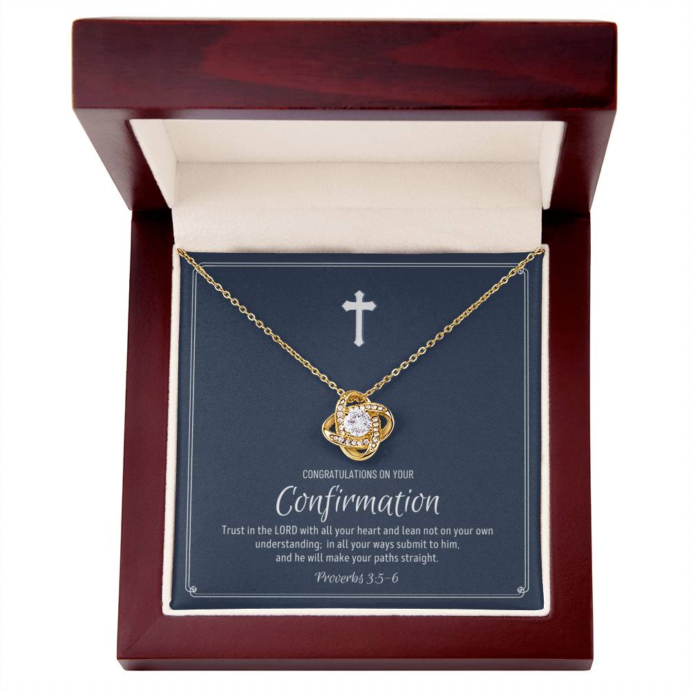 Confirmation Gift For Girls, Confirmation Granddaughter, Love Knot Necklace, Confirmation Gift Ideas For Girls, Catholic Confirmation Gift