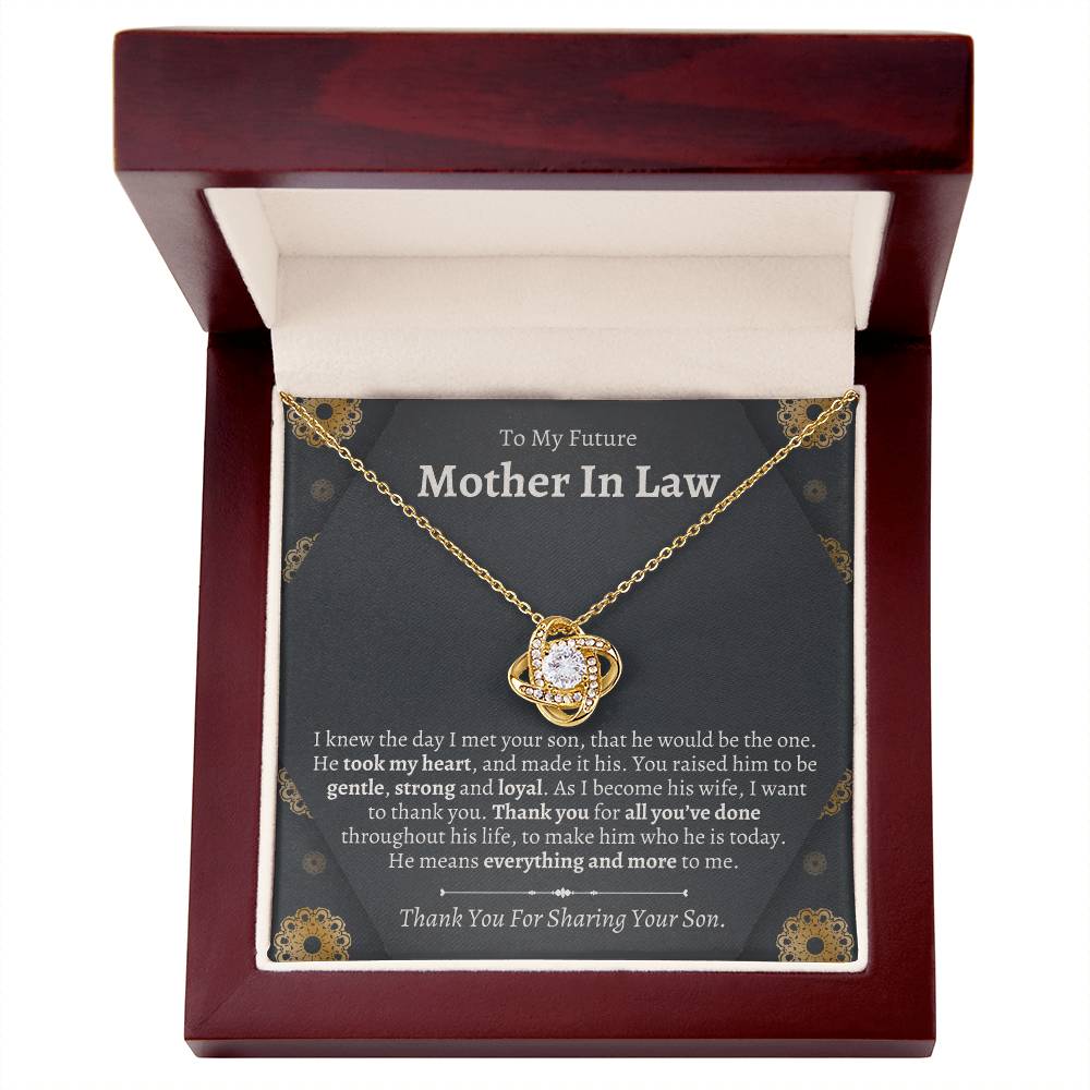Future Mother-in-Law Gift - Love Knot Necklace - Mother-in-Law Birthday Gift - Soon-to-Be Mother-in-Law Jewelry - Mom-in-Law Wedding Gift