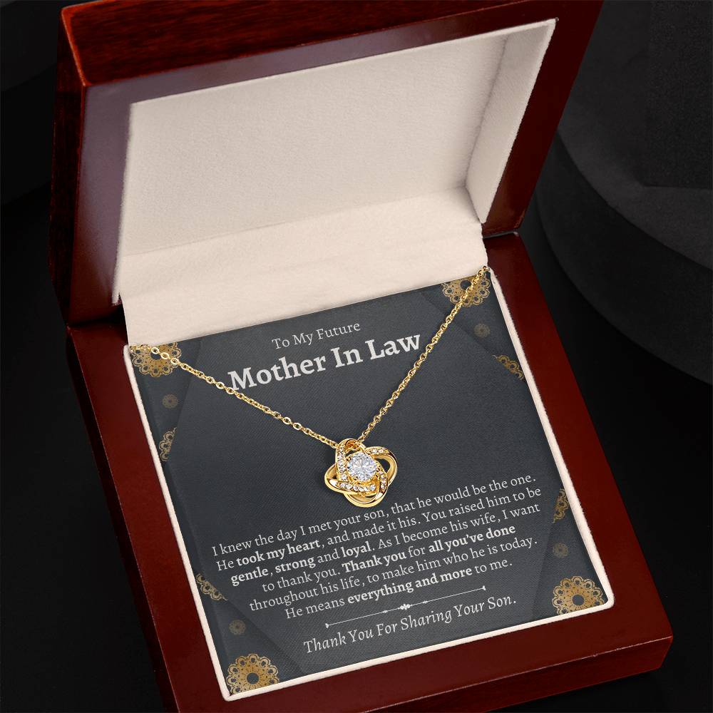 Future Mother-in-Law Gift - Love Knot Necklace - Mother-in-Law Birthday Gift - Soon-to-Be Mother-in-Law Jewelry - Mom-in-Law Wedding Gift