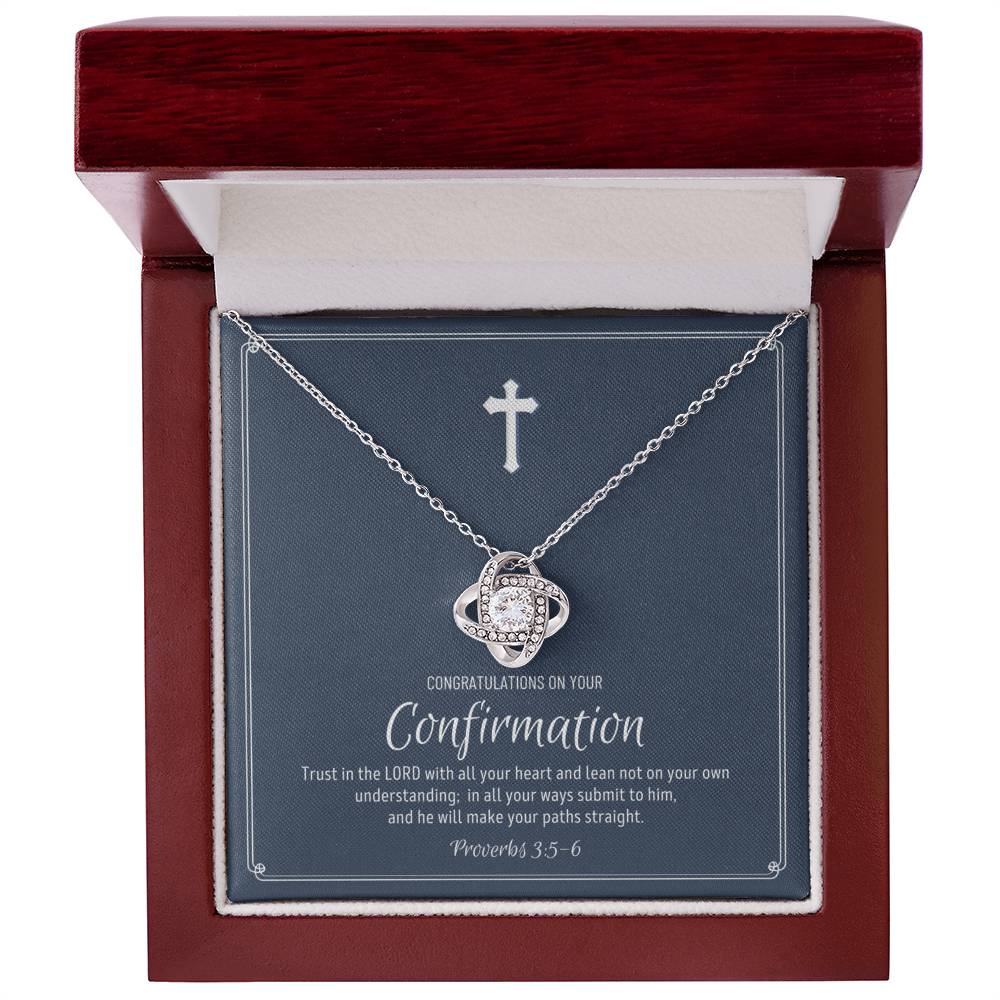 Confirmation Gift For Girls, Confirmation Granddaughter, Love Knot Necklace, Confirmation Gift Ideas For Girls, Catholic Confirmation Gift