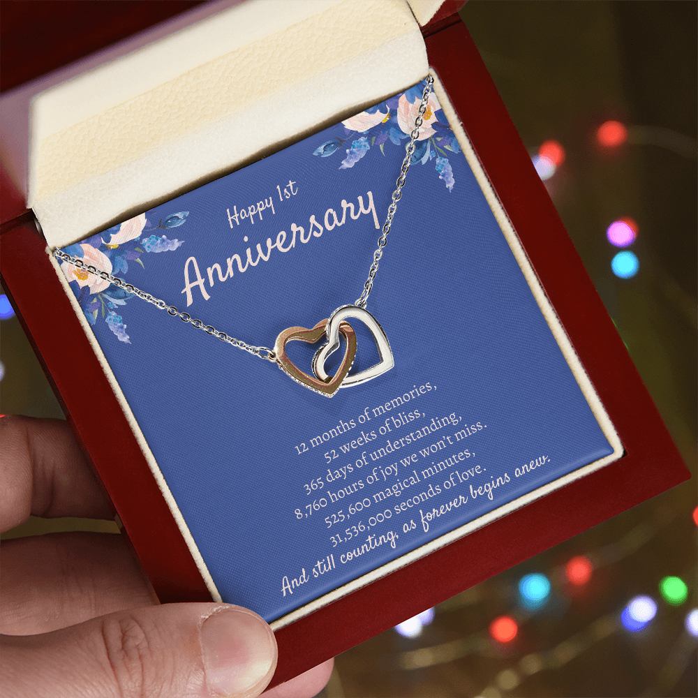 1 Year Anniversary Gift, 1st Anniversary Gift For Her, 1 Year Anniversary Gifts Ideas, 1 Year Anniversary Necklace