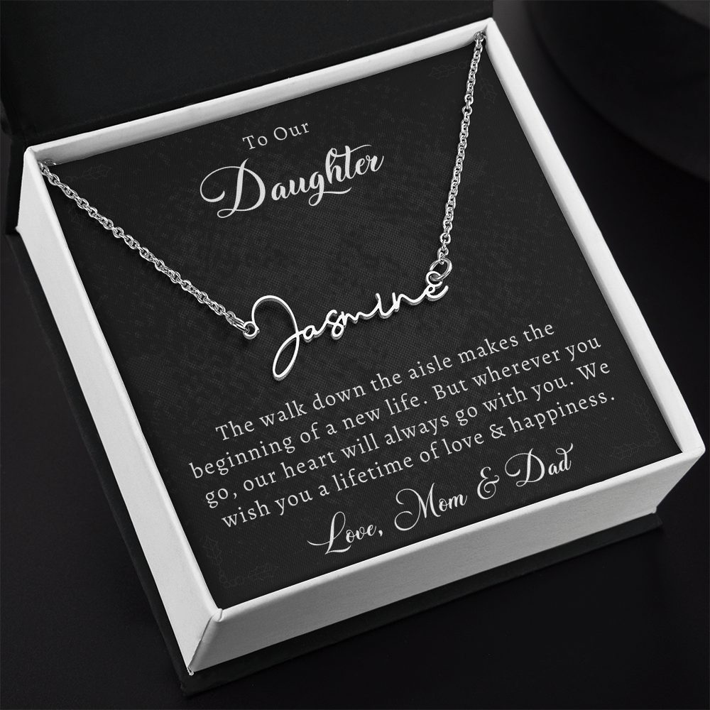 Wedding Name Necklace for Daughter